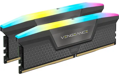 Obrázek produktu pro Corsair Vengeance RGB CMH32GX5M2B5600Z40, 32 GB, 2 x 16 GB, DDR5, 5600 MHz, 288-pin DIMM, Černá