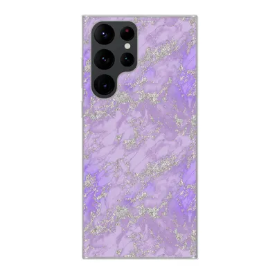 Produktbild von MuchoWow® Handyhülle Schutzhülle Hülle für Samsung Galaxy S22 Ultra Marmor - Lila - Muster Silikon Softcase Handy Hülle - Abbildung