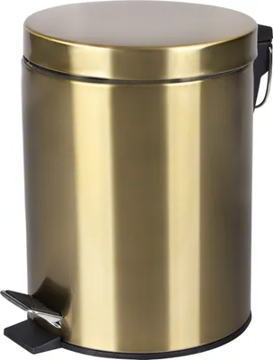 Obrázek produktu pro Odpadkový koš nášlapný 5 l zlatý
