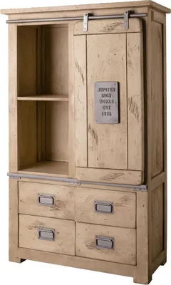 Immagine prodotto di MASSIVMOEBEL24 | RAILWAY #313 Credenza in legno di mango - laccato / whitewash 90x45x150
