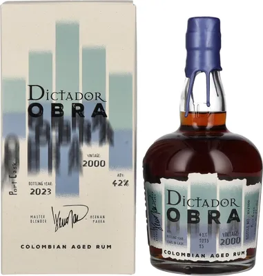 Produktbild von Dictador OBRA VINTAGE 23 Years Old PORT CASK Rum 2000 42% Vol. 0,7l in Geschenkbox