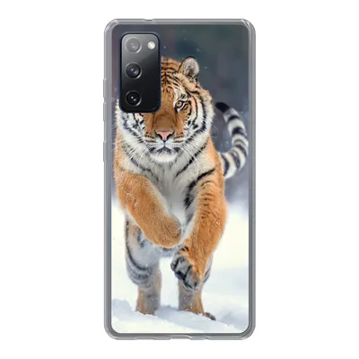 Produktbild von MuchoWow® Handyhülle Schutzhülle Hülle für Samsung Galaxy S20 FE Tiger - Landschaft - Schnee - Tiere Silikon Softcase Handy Hülle - Abdeckung
