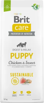 Produktbild von Brit Care Dog Sustainable mit Huhn und Insekten Puppy 12 kg