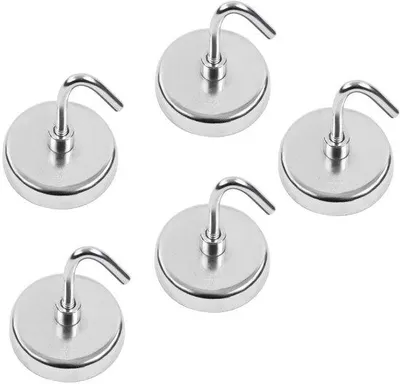Produktbild von Magnetische Haken - starke Haken - Set aus 5 - 35 mm - Stahl