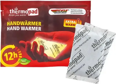 Produktbild von Thermopad 78010, Luftaktivierte Handwärmer, 65 °C, 12 h, 80 mm, 50 mm, Polybag