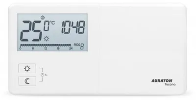 Zdjęcie produktu dla Termostat pokojowy Auraton Tucanan (2025) z programowaniem tygodniowym, 2 temperatury, kolor biały