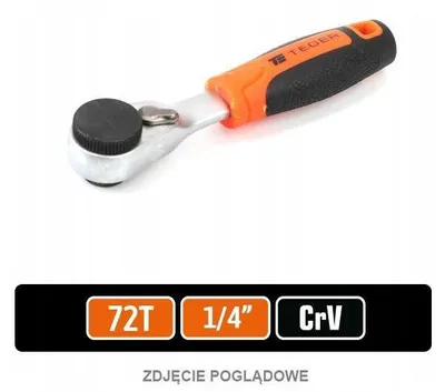 Productafbeelding van Ratelsleutel 1/4" 72Z met bithouder, CRV