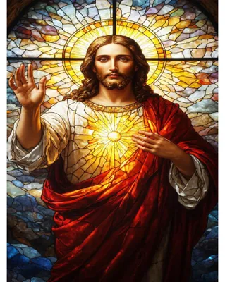 Image de Peinture diamant – Motif Jésus en 5D, à réaliser soi-même – Décoration murale pour adultes et débutants – 30x40 cm