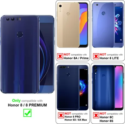 Zdjęcie produktu dla Etui na telefon Cadorabo do Honor 8 / 8 PREMIUM w kolorze niebieskim Cover Etui Book Case Booklet