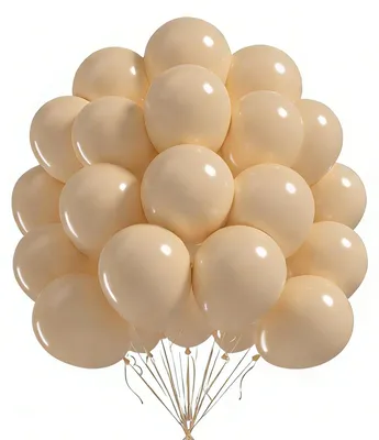 Productafbeelding van Ballonnen - 100 stuks van latex - Decoratie voor feesten - 5 inch, beige en abrikozenkleurig