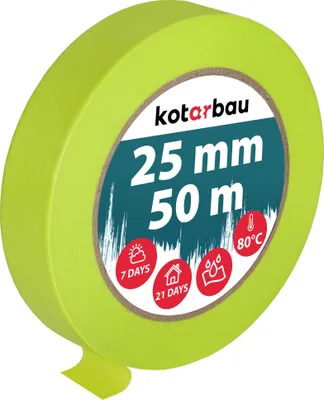 Immagine prodotto di KOTARBAU® Nastro per mascheratura al neon Nastro per mascheratura da 50 m Nastro per mascheratura da 25 mm Nastro per pittori Accessori per pittori Carta crespa verde fluorescente Articoli per la pittura