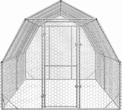 Produktbild von vidaXL Hühnerstall 2,5x4x2,25 m Verzinkter Stahl