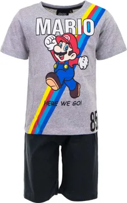 Produktbild von Super Mario Here WE GO Kinder Schlafanzug Pyjama kurz – 104