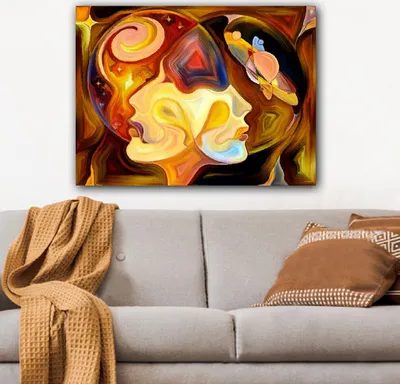 Immagine prodotto di Wallity, 1069277036_70100- HPE1680, Colorato, Quadri su tela, 70 x 100 cm, 100% tela
