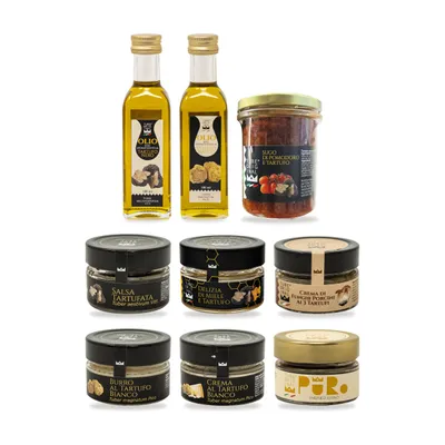 Produktbild von TubeORIGINAL Geschenkset „Trüffel-Kollektion – 9 Sorten“ – 9 Stück italienische Feinkost