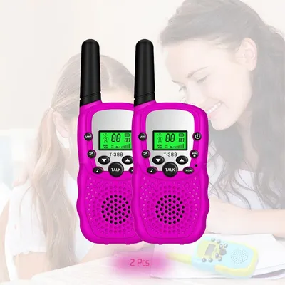 Produktbild von Kinder Walkie Talkie 2PCS Outdoor Remote Control Interaktives Spielzeug mit Hintergrundbeleuchtung LCD-Taschenlampe Urlaub Geschenk für Jungen und Mädchen
