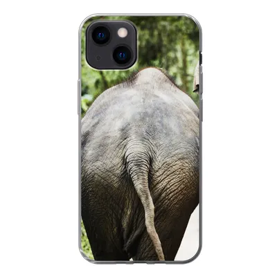 Produktbild von MuchoWow® Handyhülle Schutzhülle Hülle für iPhone 13 mini Elefant - Tiere - Grau - Natur Silikon Softcase Handy Hülle - Softcase
