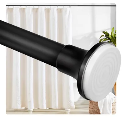 Produktbild von Verstellbare Duschvorhangstange aus Edelstahl, 70-95 cm