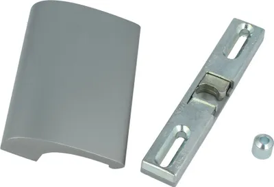 Produktbild von Deluxe Balkontür-Set Aluminium Ziehgriff Universalschnäpper Hülse Terrassentürgriff Edelstahl eloxiert