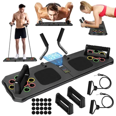 Produktbild von Faltbares 24-in-1 Push-Up-Board für das Home-Gym