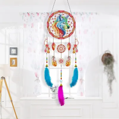 Imagen del producto de Hermoso kit de bordado con diamantes – diseño de lobo