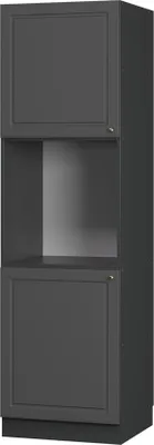 Produktbild von Herdumbauschrank Vicco Fame-Line Anthrazit-Gold Landhaus 60 cm offen, Model 57114