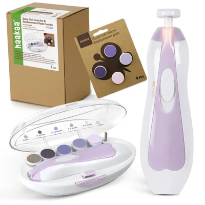 Produktbild von Baby Nageltrimmer Elektrisch Baby Nagelknipser Set für Neugeborene Kleinkinder oder Erwachsene Fingernagel Baby Nagelpflege Set und Extra Lavendel