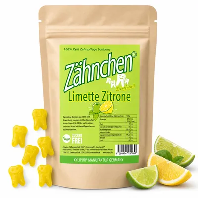 Produktbild von Xylitol Zähnchen® Lemon-Zitrone 150g - Vorteilspack