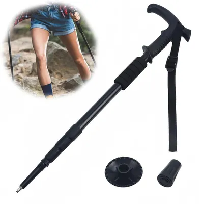 Produktbild von Teleskop-Wanderstock, Zusammenklappbar, Aluminiumlegierung, Leichtgewicht, Für Outdoor-Aktivitäten