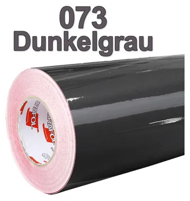 Produktbild von (5,60€/m²) Oracal® Möbelfolie 073 Dunkelgrau Glanz 31,5 cm Breite Laufmeterware selbstklebende Folie Plotterfolie Klebe Folie Oracal 621 Küchenfolie