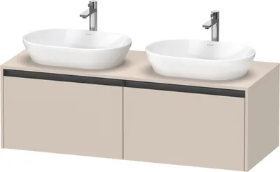 Produktbild von Duravit Ketho.2 Wastafelonderkast 140x55x45,9 cm Supermat Taupe