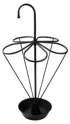 Image de Porte-parapluies Support à parapluies en métal noir 40 x 40 x 76 cm