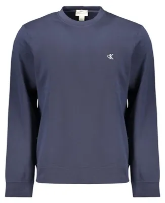 Produktbild von Klassisches Herren-Sweatshirt Blau – Rundhals, Stickerei, Langarm.
