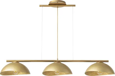 Obrázok produktu pre Dekoratívna závesná lampa zlatý rám tri zlaté nepravidelné kupoly Solárne 3xE27 15W Sigma Lighting