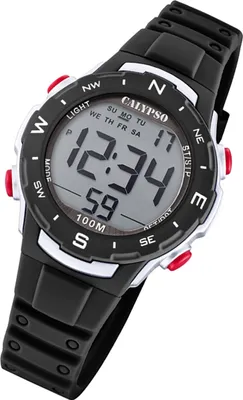 Produktbild von Calypso Uni Digital Uhr K5801/6 Sport Kunststoff Armbanduhr schwarz UK5801/6