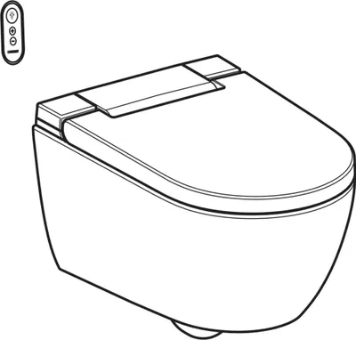 Immagine prodotto di Geberit AquaClean Alba, WC sospeso bianco, impianto completo, 1 pz.