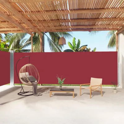 Produktbild von The Living Store Seitenmarkise Ausziehbar Rot 200x1000 cm
