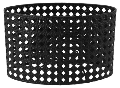Lampenkap, oval, Eisen, E27/E14, 23 x 14 cm, schwarz