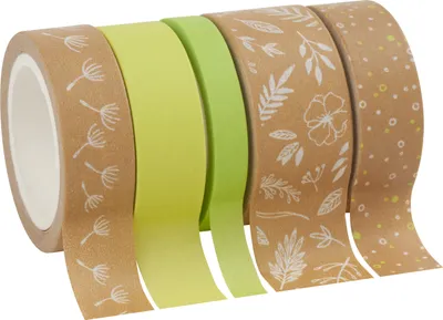 Produktbild von HEYDA 203584555, Grün, Natürlich/Natur, Muster, Papier, 5 m, Box, 5 Stück(e)