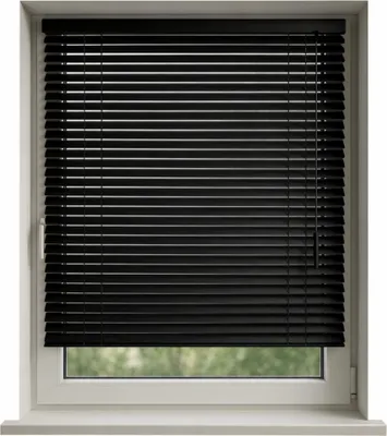 Produktbild von 40x130 cm Schwarz Jalousien Fenster ohne Bohren Innen 25 mm Montage-Teile Inklusive Klemmhaltern Klemmfix Wand- oder Deckenmontage Sonnenschutz