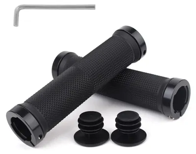 Obrázok produktu pre Riadidlá bicykla, ergonomické, protišmykové, gumové, s dvojitou svorkou, 22 mm, vhodné pre horské bicykle a elektrobicykle