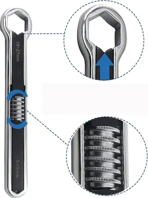 Produktbild von GEKO | Doppel-Maulschlüssel, 5-27mm, CrV, Verstellbarer Schraubenschlüssel