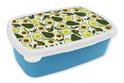 Obrázok produktu pre MuchoWow® Obedník Brotzeit Box na obed 11x17x6cm Vzor - Avokádo - Ovocie - Vzor Detský obedový box