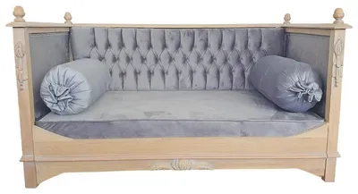 Image de Casa Padrino Lit de chien baroque Gris / Naturel - Lit de chien somptueux de style antique - Meubles pour chiens faits à la main de style baroque - Meubles baroques pour animaux - Meubles pour animaux de style antique