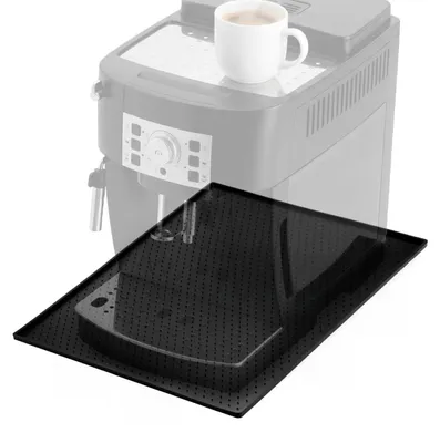 Silikonmatte für Kaffeemaschinen, 48x30 cm, schwarz, rutschfest