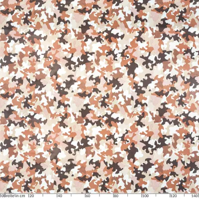 Produktbild von ANRO Military Camouflage Braun 240x140cm Wachstuch Tischdecke eingefasst
