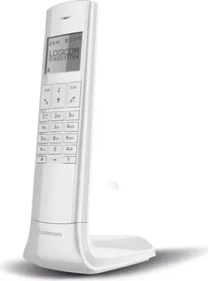 Image de Téléphone Sans Fil Logicom Luxia 150 Solo, Écran Rétroéclairé, Portée 300m, Répertoire 50 Numéros, Blanc Gris