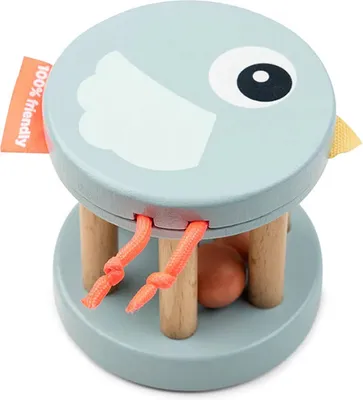Obrázek produktu pro Done by Deer Dřevěné chrastítko Birdee Blue