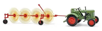 Image de Busch 54155 - 1/87 Fendt F 15 Dieselross avec attelage Bautz BS4 - Neuf