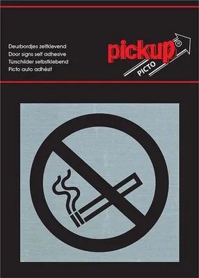 Obrázok produktu pre Nálepka Route Alu Picto 80 x 80 mm Fajčenie zakázané - Pickup